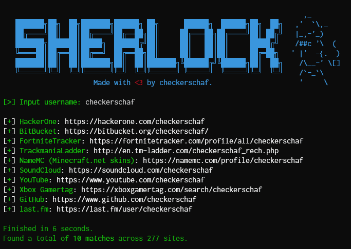 Search usernames on the Internet